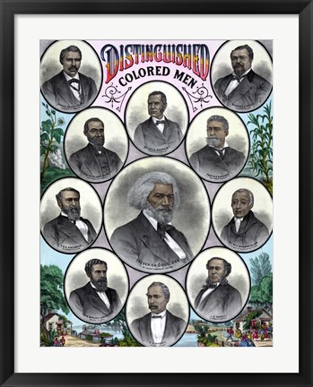 Framed Most Celebrated African American Leaders Print