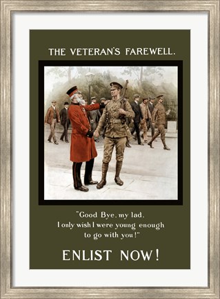 Framed Veteran&#39;s Farewell Print