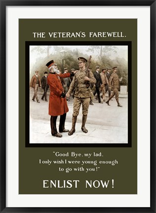 Framed Veteran&#39;s Farewell Print