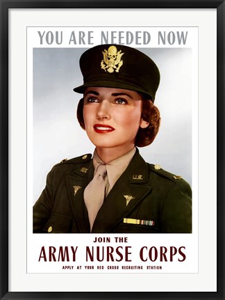 Framed Female Officer of the US Army Medical Corps Print