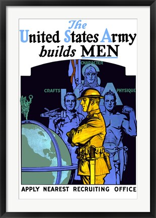 Framed United States Army Builds Men Print