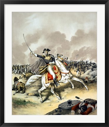 Framed General Andrew Jackson on Horseback Print