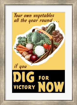 Framed Dig for Victory Now Print