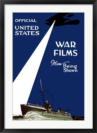 Framed War Films Now Being Shown Print