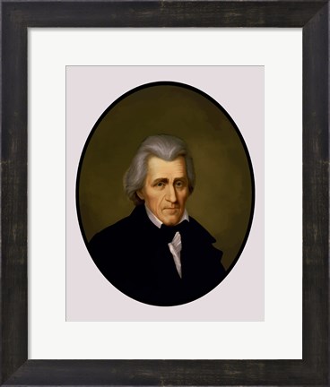 Framed President Andrew Jackson Print