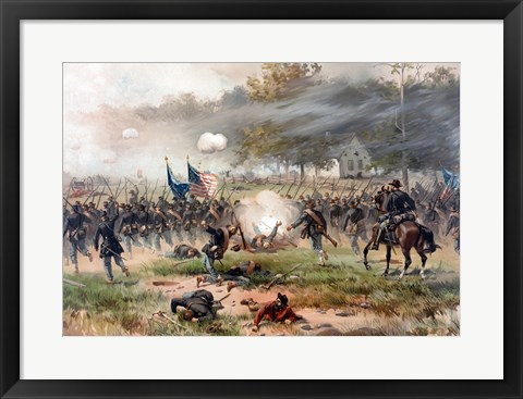 Framed Battle of Antietam Print
