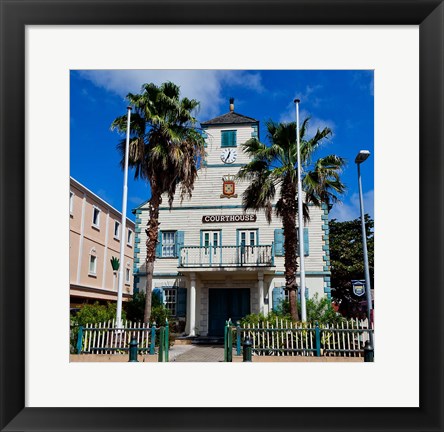 Framed Town of Philipsburg in St Maarten, West Indies Print