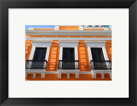 Framed Puerto Rico, Old San Juan, Colonial architecture Print