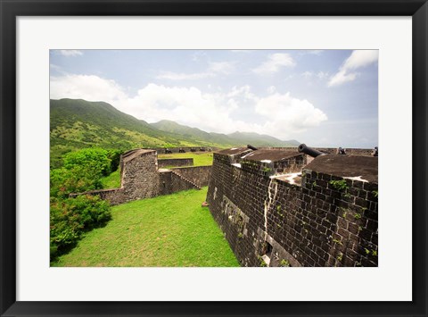 Framed Brimstone Hill Fortress, Built 1690-1790, St Kitts, Caribbean Print
