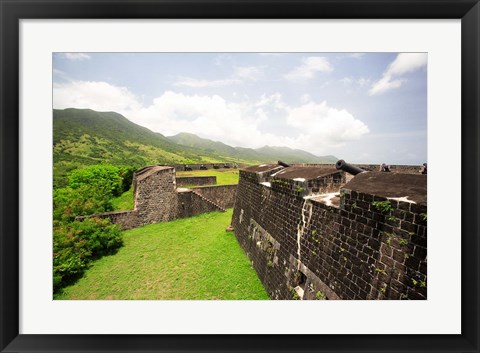 Framed Brimstone Hill Fortress, Built 1690-1790, St Kitts, Caribbean Print