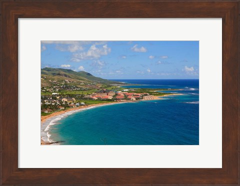 Framed Half Moon Bay, Marriott Resort, St Kitts, Caribbean Print