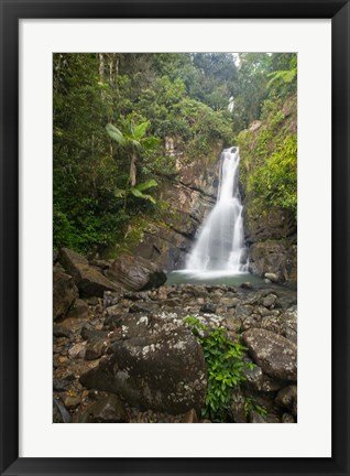 Framed Puerto Rico, El Yunque, La Mina Waterfalls Print