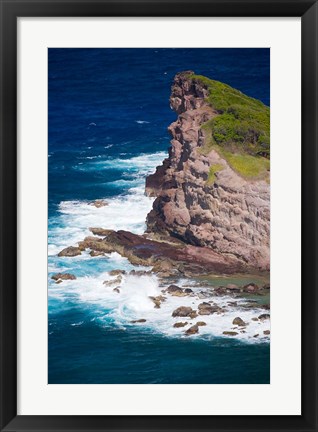 Framed Rabbit Island, Caravelle Peninsula, Reserve Naturelle De La Caravelle, Martinique Print