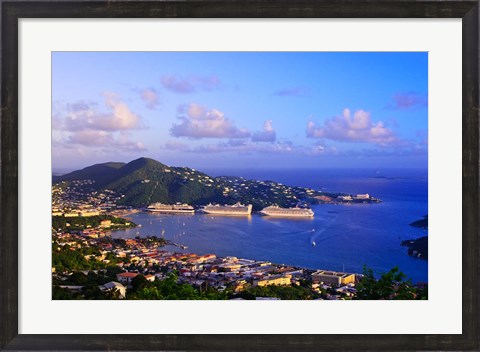 Framed Caribbean, St Thomas, USVI, Charlotte Amalie Print