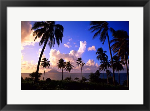 Framed Coastline, St Kitts Print