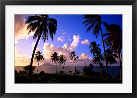 Framed Coastline, St Kitts Print