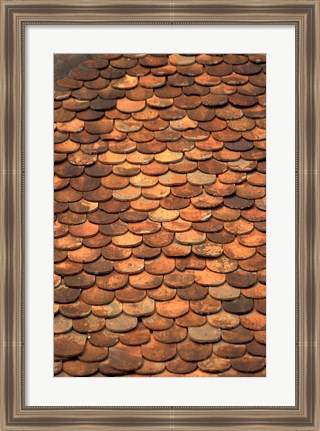 Framed Slate Roof and Colonial Architecture of Trois Islets, Martinique, Caribbean Print