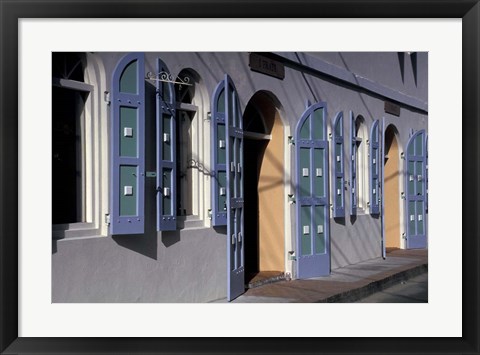 Framed Shops, Charlotte Amalie, St Thomas, Caribbean Print