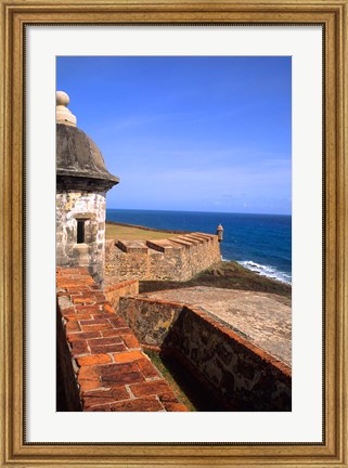 Framed Castle of San Cristobal, Old San Juan, Puerto Rico Print