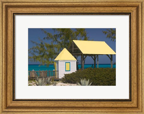 Framed Windmills Plantation Beach House, Salt Cay Island, Turks and Caicos, Caribbean Print