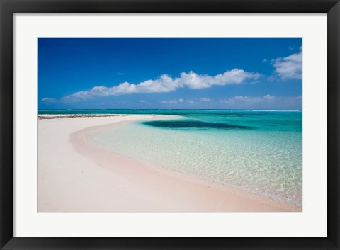 Framed Sandy Point, Little Cayman, Cayman Islands, Caribbean Print