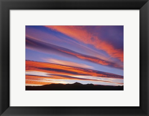 Framed Canada, Alberta, Burmis sunset over the Canadian Rocky Mountains Print