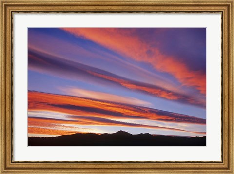 Framed Canada, Alberta, Burmis sunset over the Canadian Rocky Mountains Print