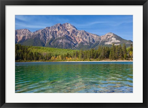 Framed Patricia Lake and Pyramid Mountain, Jasper NP, Alberta, Canada Print