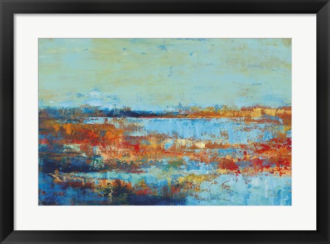 Framed Shoreline Glimmer I Print