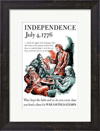 Framed Thomas Jefferson Reading the Declaration of Independence Print