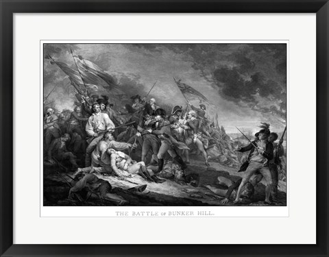 Framed Battle of Bunker Hill (American Revolutionary War) Print