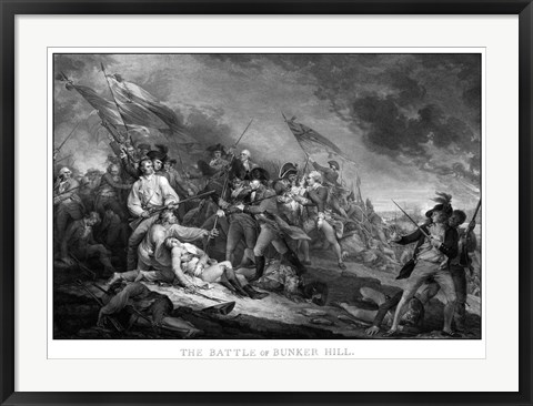 Framed Battle of Bunker Hill (American Revolutionary War) Print