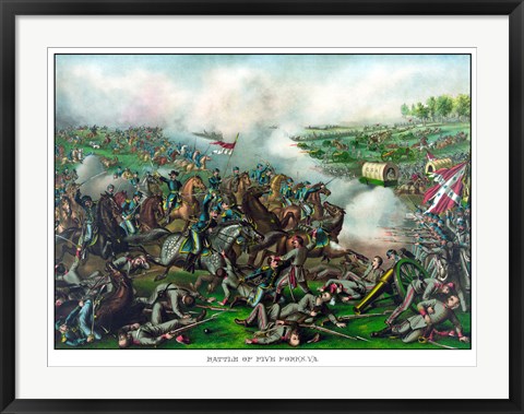 Framed Battle of Five Forks Print