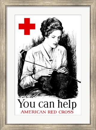 Framed You Can Help - American Red Cross Print