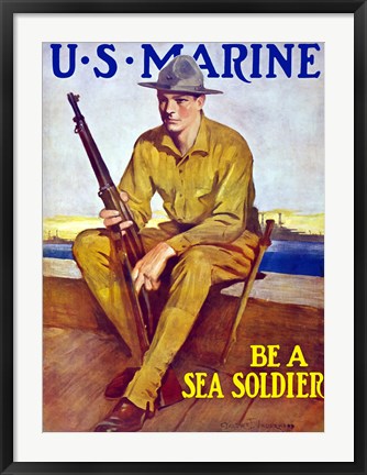 Framed U.S. Marine - Be A Soldier Print