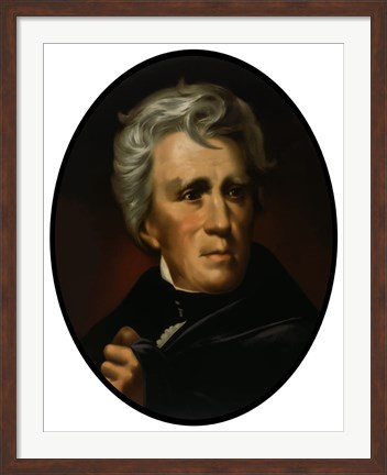 Framed President Andrew Jackson (color portrait) Print