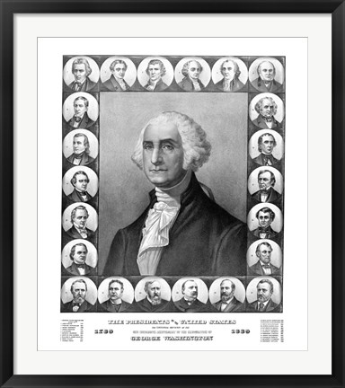 Framed First Twenty Three Presidents of The United States Print