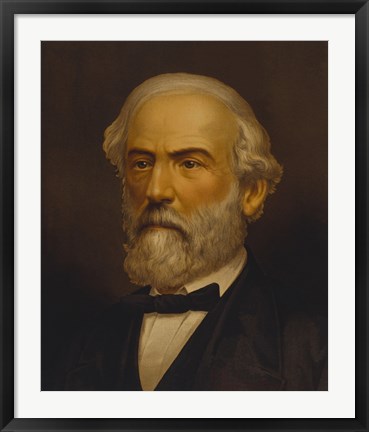 Framed General Robert E Lee (Civil War, Color) Print