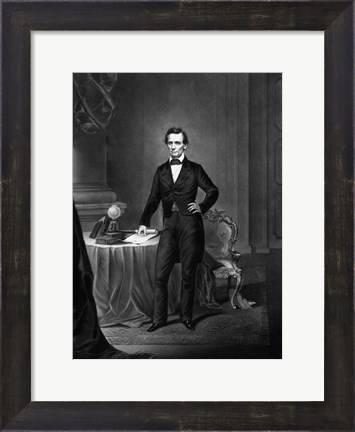 Framed President Abraham Lincoln Standing Print