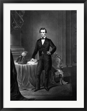 Framed President Abraham Lincoln Standing Print