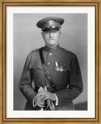 Framed General John J Pershing (WWI) Print