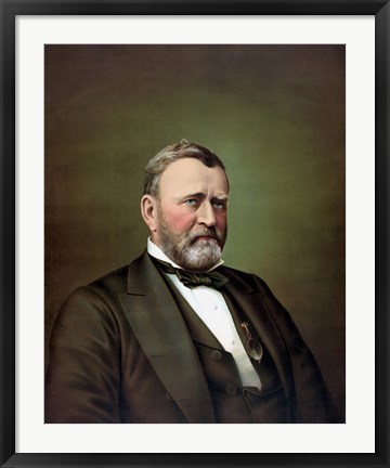 Framed Ulysses S Grant (color portrait) Print