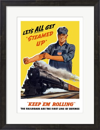 Framed Keep &#39;Em Rolling Print