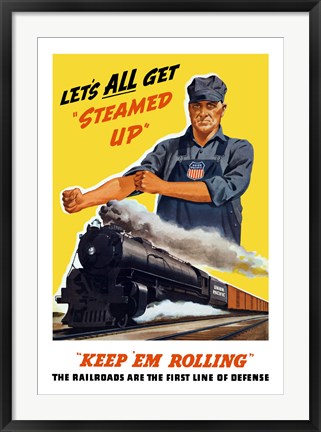 Framed Keep &#39;Em Rolling Print