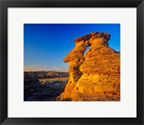 Framed Rock, Milk River, Writing on Stone Park, Alberta Print