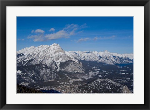 Framed Alberta, Banff, River Valley, Sulphur Mountain Print