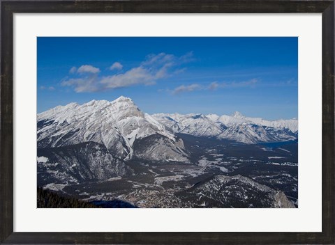 Framed Alberta, Banff, River Valley, Sulphur Mountain Print