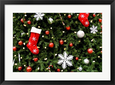 Framed Christmas Decorations Print