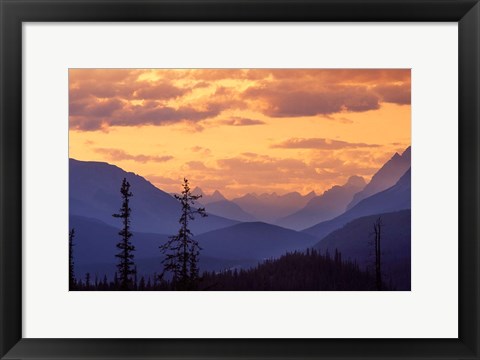 Framed Sunset in Banff National Park, Alberta, Canada Print