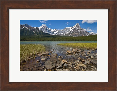 Framed Alberta, Rocky Mountains, Banff NP, lake fed by snowmelt Print